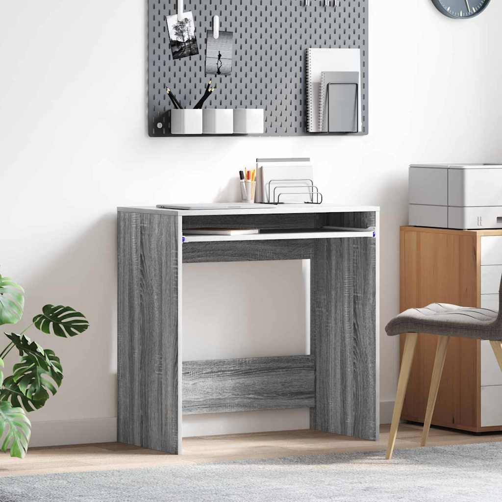 Stol s ladicama Siva Sonoma 77.5 x 43 x 79 cm Konstruirano drvo