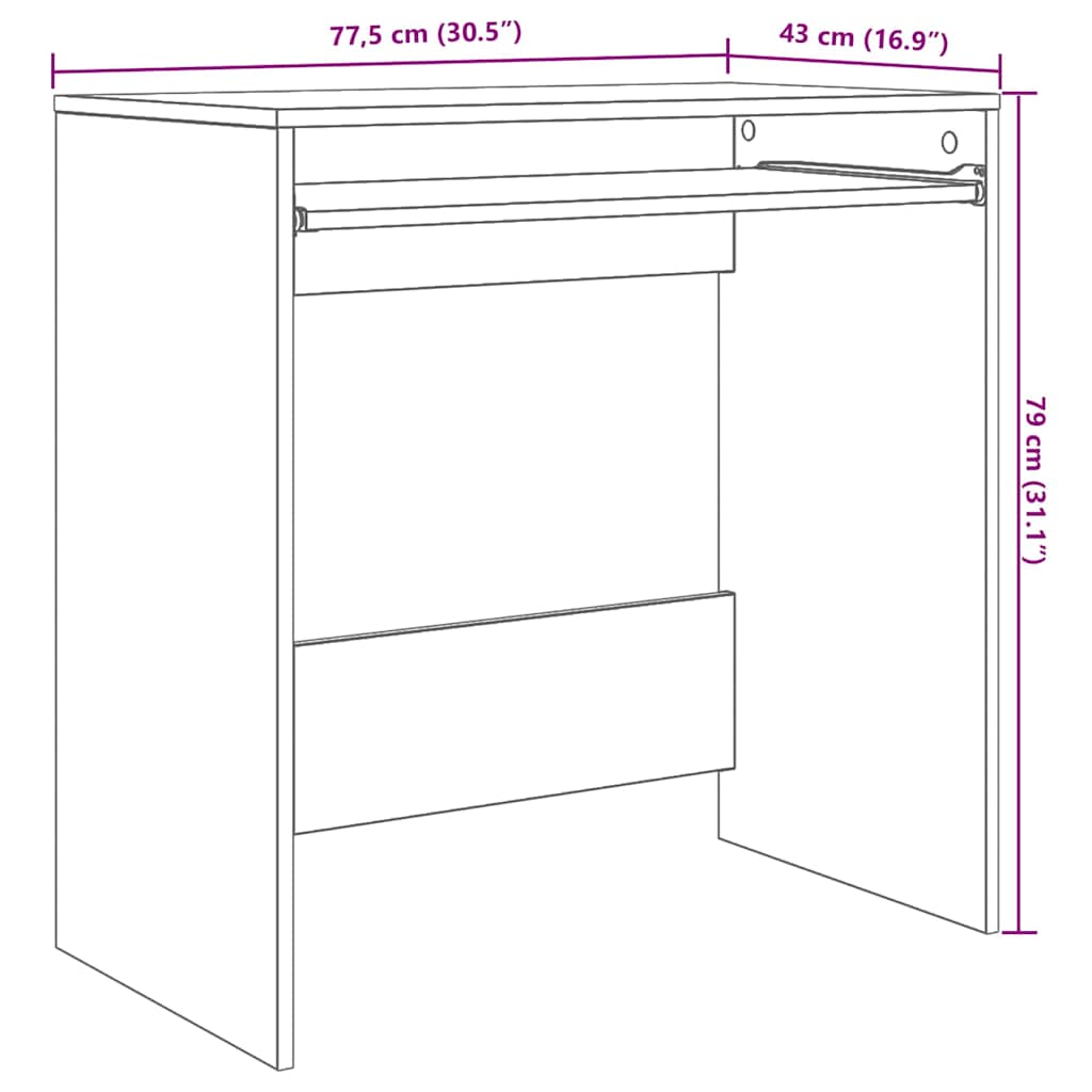 Stol s ladicama Staro drvo 77.5 x 43 x 79 cm Konstruirano drvo