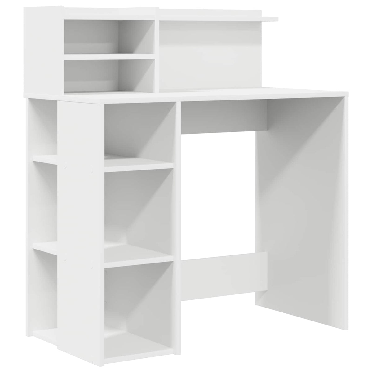 Stol s policom Bijelo 90 x 48 x 101,5 cm Konstruirano drvo