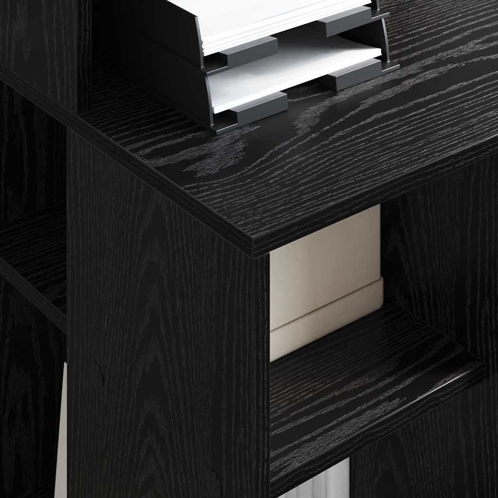 Stol s policom Crni hrast 90 x 48 x 101,5 cm Konstruirano drvo