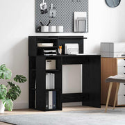 Stol s policom Crni hrast 90 x 48 x 101,5 cm Konstruirano drvo