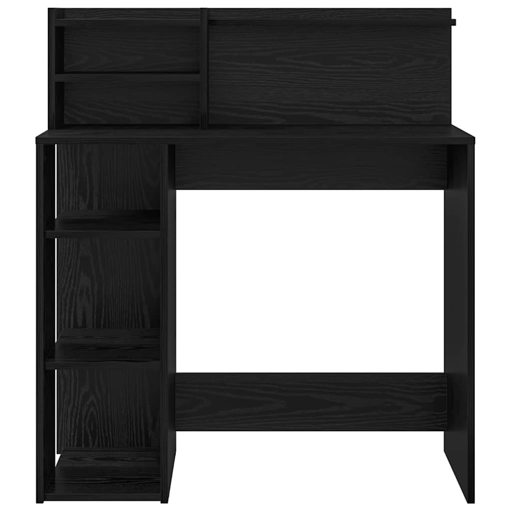 Stol s policom Crni hrast 90 x 48 x 101,5 cm Konstruirano drvo