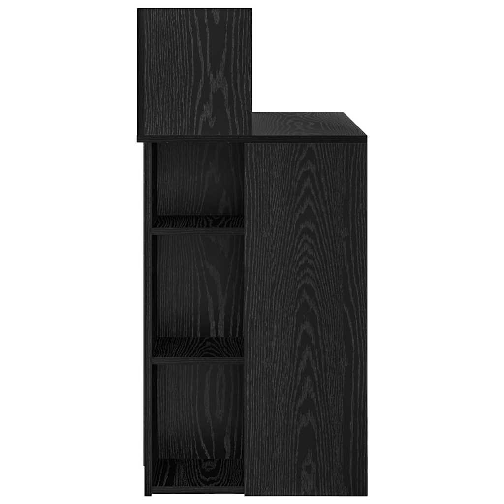 Stol s policom Crni hrast 90 x 48 x 101,5 cm Konstruirano drvo