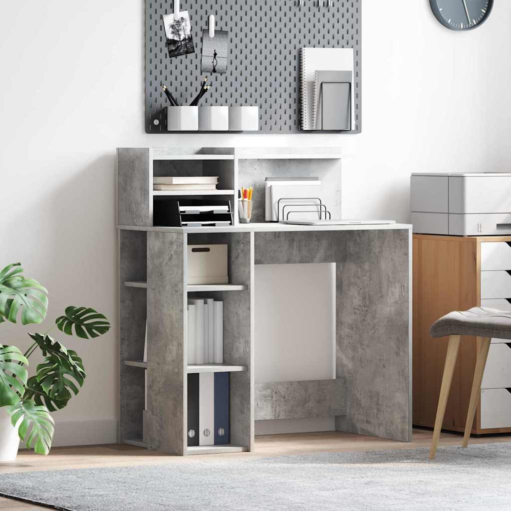 Stol Betonski sivi 90 x 48 x 101,5 cm Konstruirano drvo