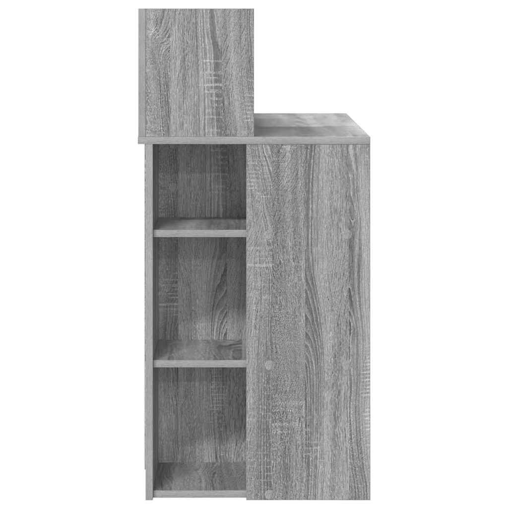 Stol s policom Siva Sonoma 90 x 48 x 101,5 cm Konstruirano drvo