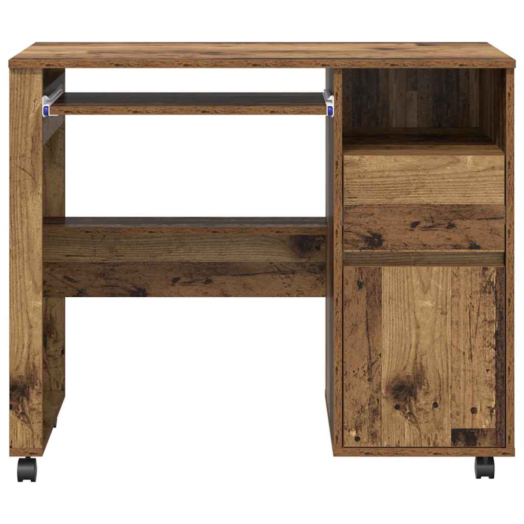 Stol s kotačićima Staro drvo 91 x 50 x 77 cm Konstruirano drvo