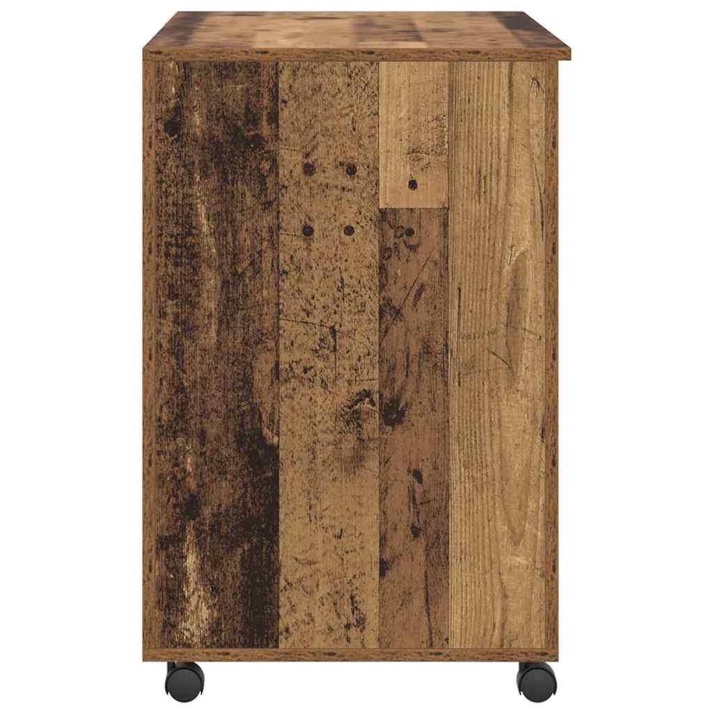 Stol s kotačićima Staro drvo 91 x 50 x 77 cm Konstruirano drvo