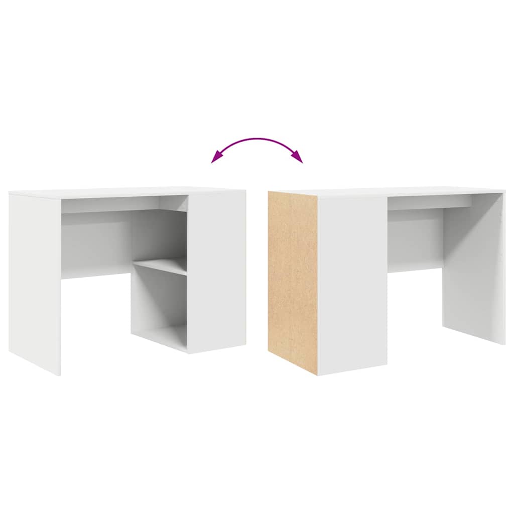 Stol s policom Bijelo 102 x 50 x 75 cm Konstruirano drvo