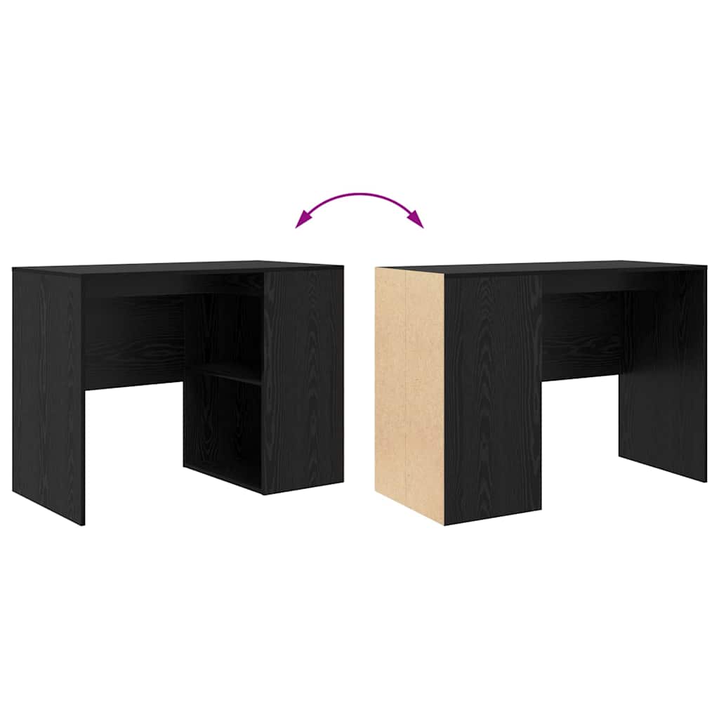 Stol s policom Crni hrast 102 x 50 x 75 cm Konstruirano drvo