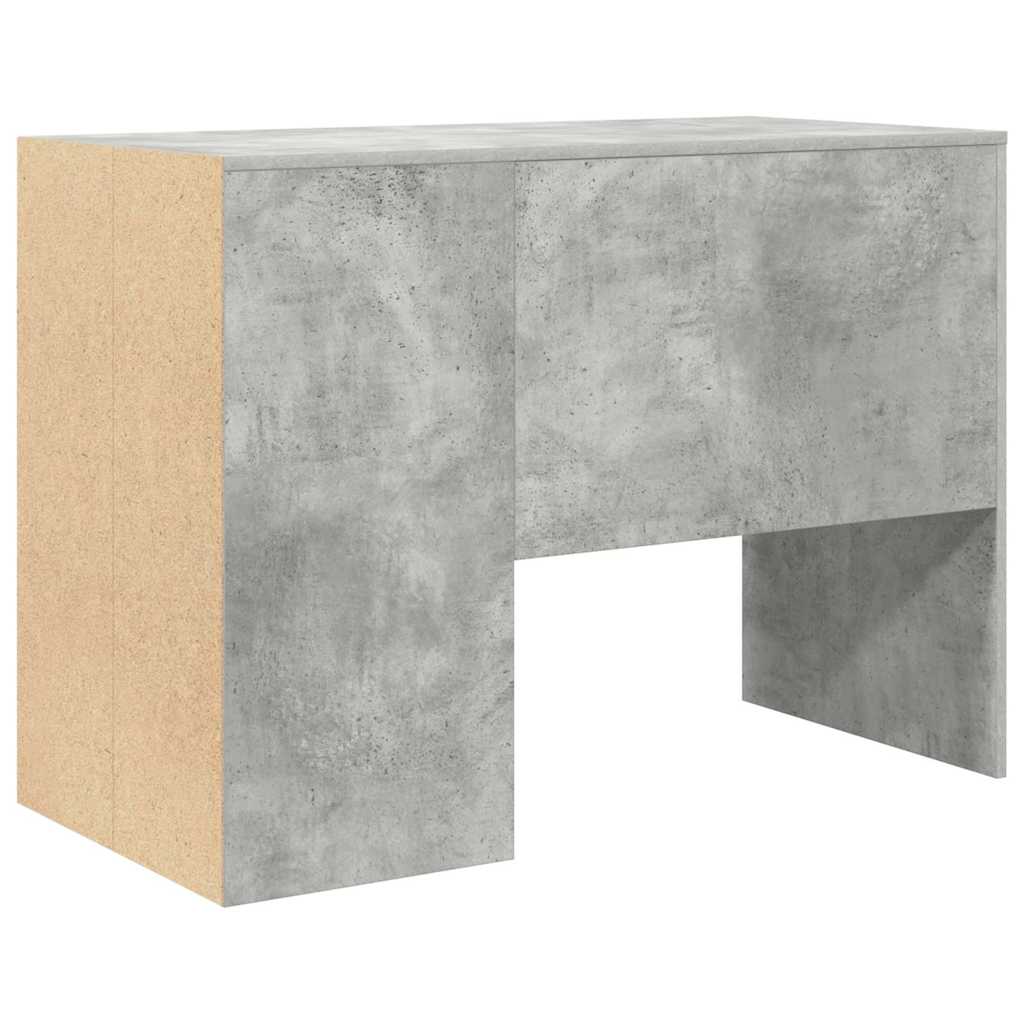 Stol s policom Betonski sivi 102 x 50 x 75 cm Konstruirano drvo