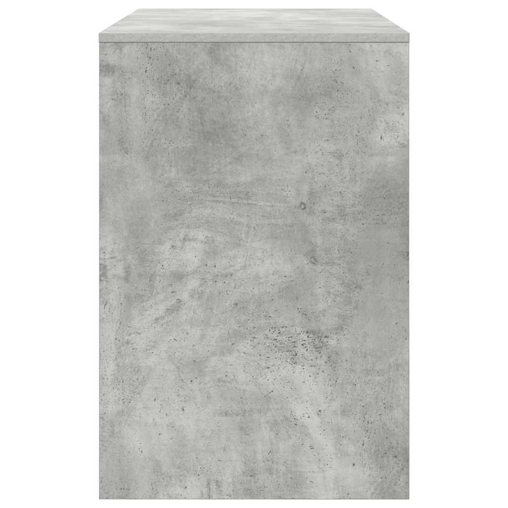Stol s policom Betonski sivi 102 x 50 x 75 cm Konstruirano drvo