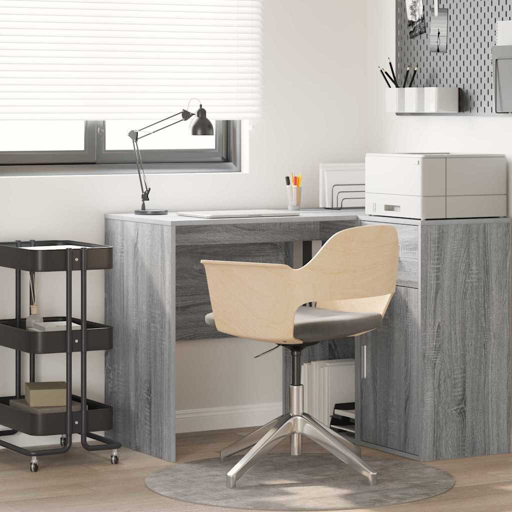 Stol s policom Siva Sonoma 102 x 50 x 75 cm Konstruirano drvo