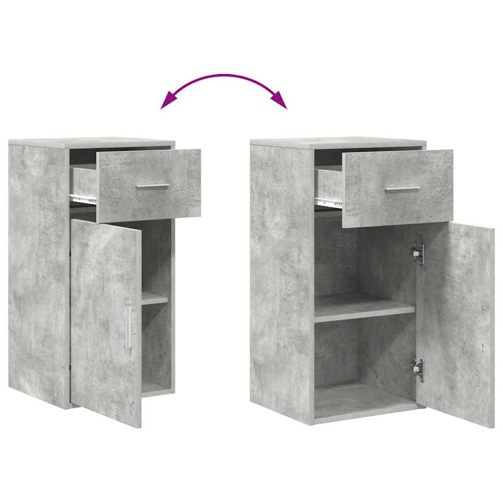 Kreveta s ladicama Betonski sivi 38 x 34 x 75 cm