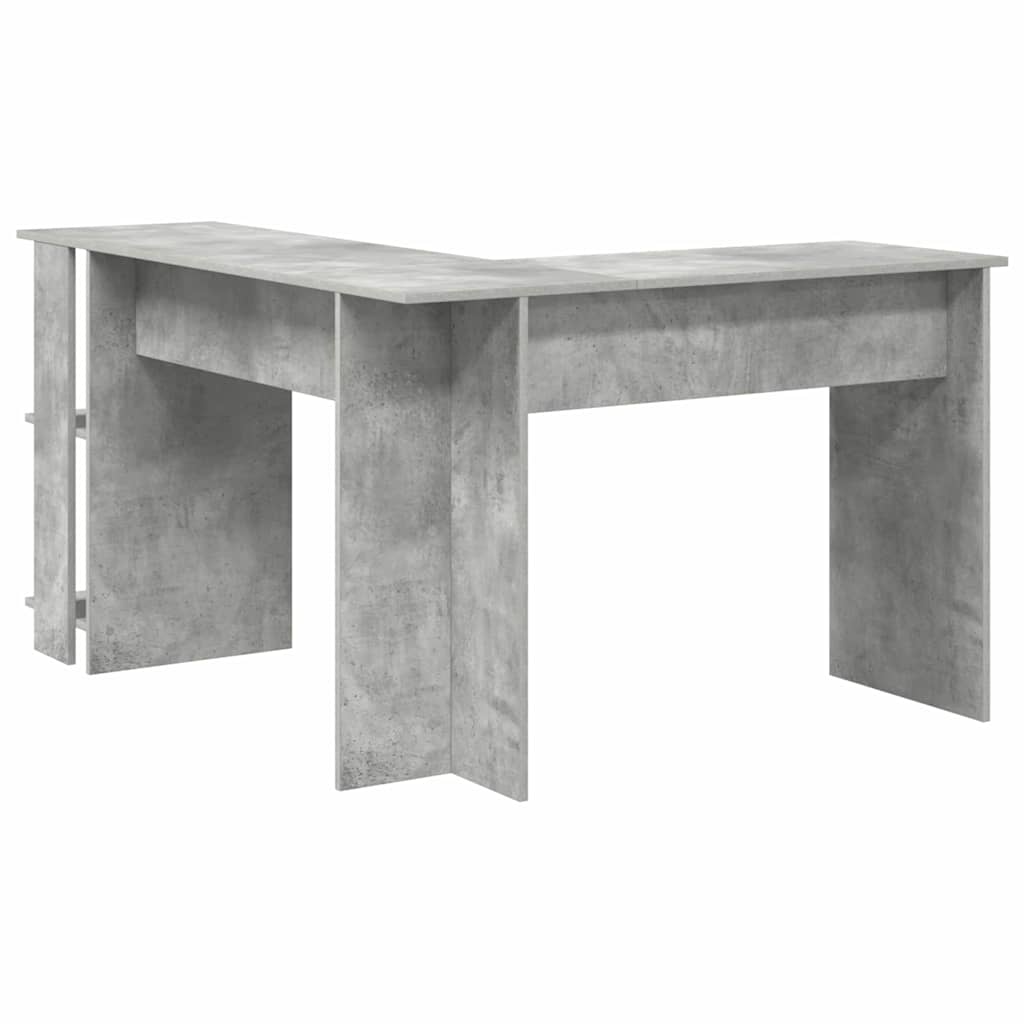 Kutni stol Betonski sivi 140 x 113,5 x 75 cm Konstruirano drvo