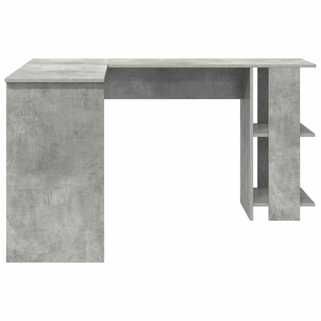 Kutni stol Betonski sivi 140 x 113,5 x 75 cm Konstruirano drvo