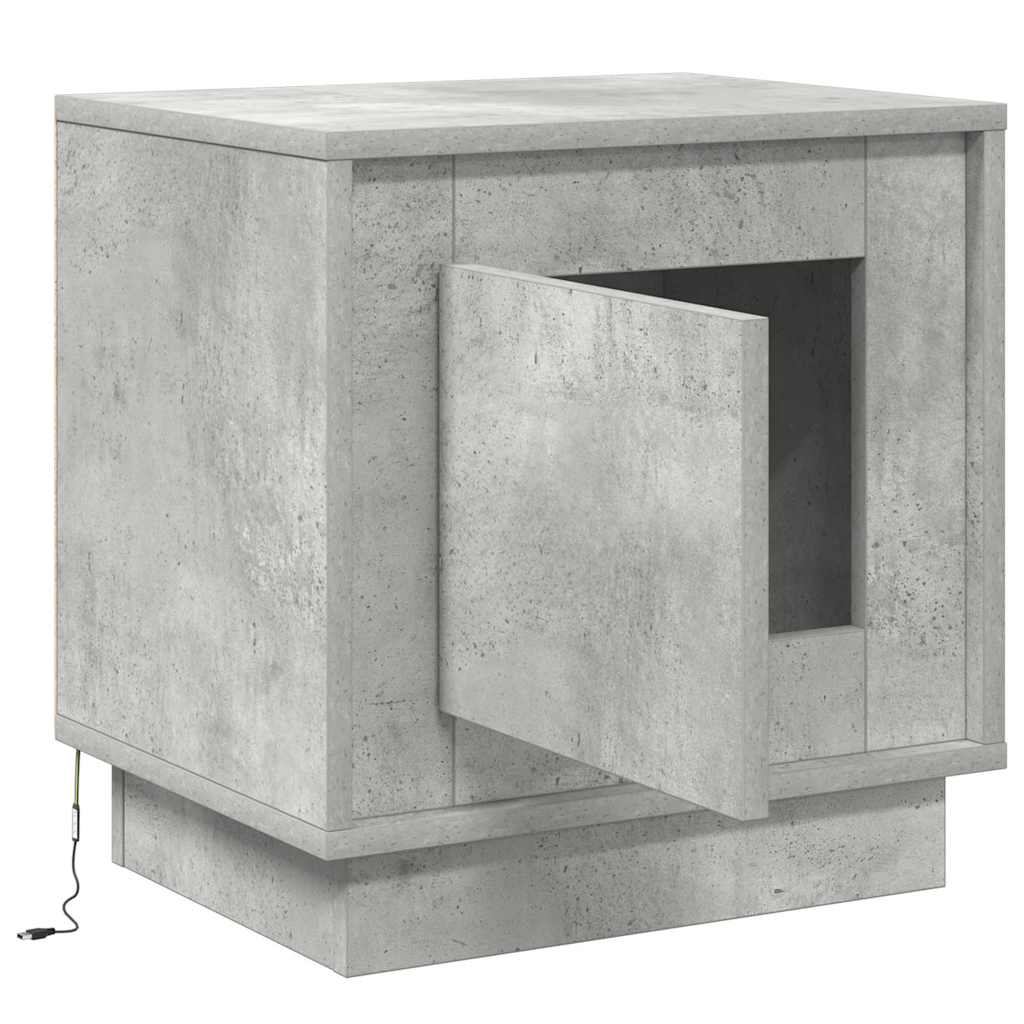 Noćni ormar S LED lampica 2 pcs Betonski sivi 44 x 34,5 x 45 cm