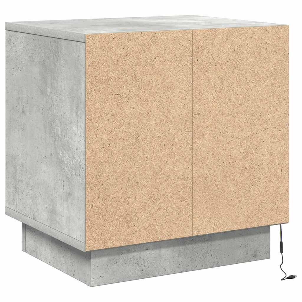 Noćni ormar S LED lampica 2 pcs Betonski sivi 44 x 34,5 x 45 cm
