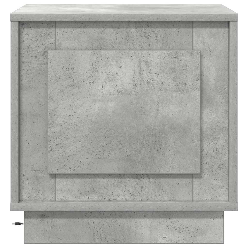 Noćni ormar S LED lampica 2 pcs Betonski sivi 44 x 34,5 x 45 cm