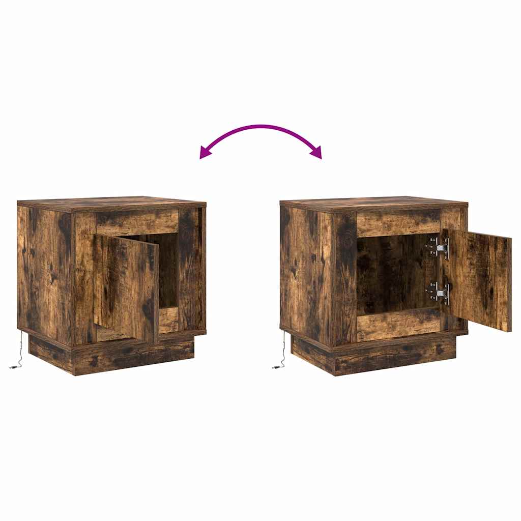Noćni ormar 2 pcs Dimljeni hrast 44 x 34,5 x 45 cm