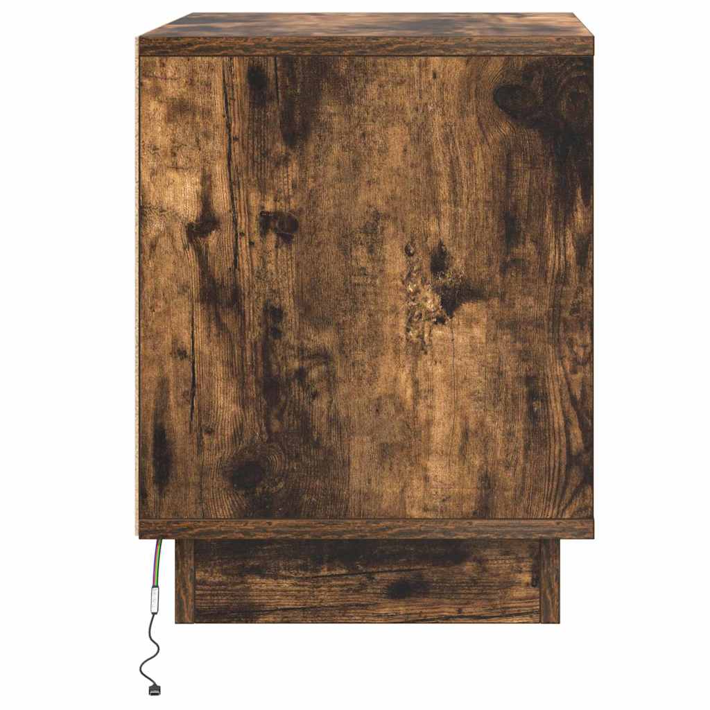 Noćni ormar 2 pcs Dimljeni hrast 44 x 34,5 x 45 cm