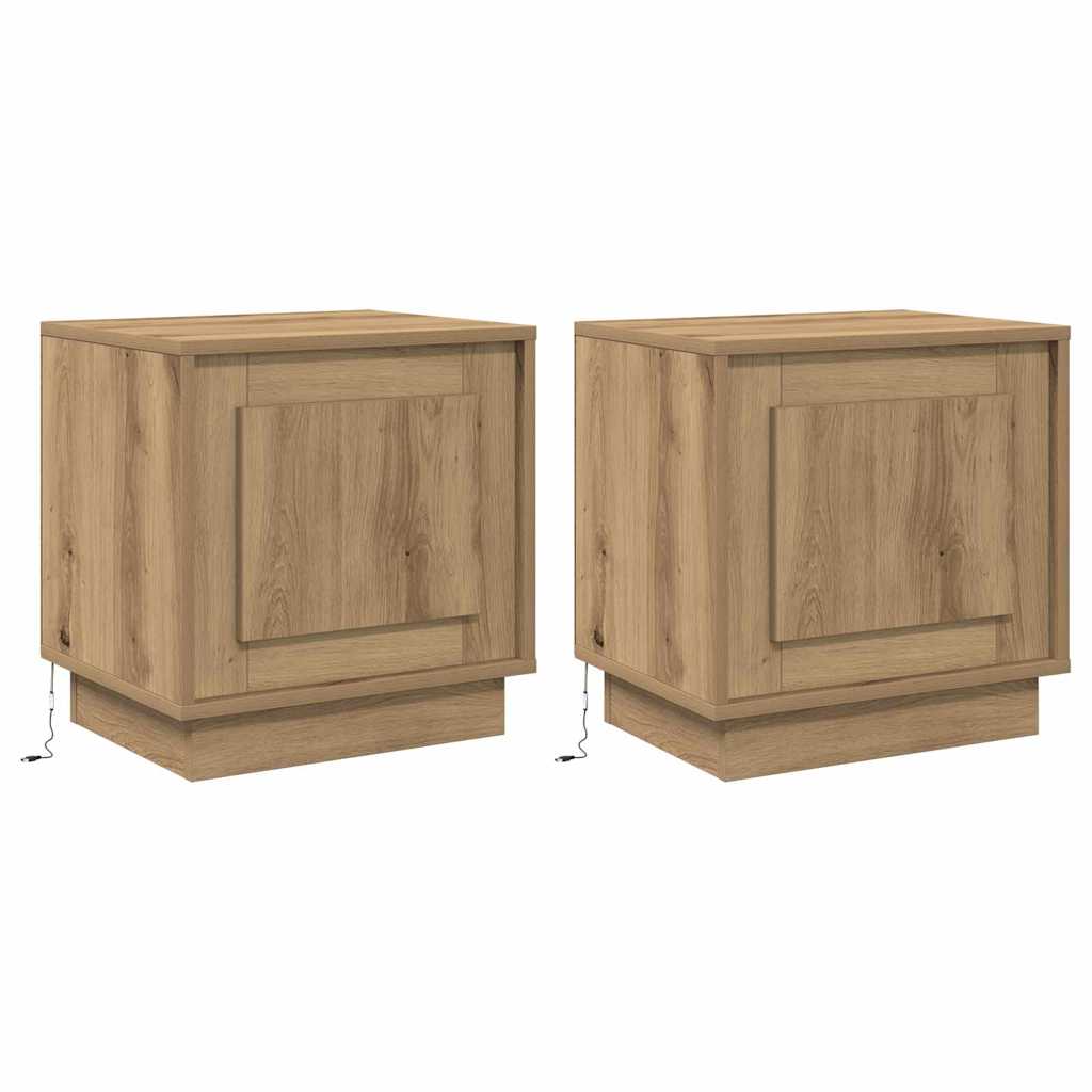 Noćni ormar 2 pcs Umjetnički hrast 44 x 34,5 x 45 cm