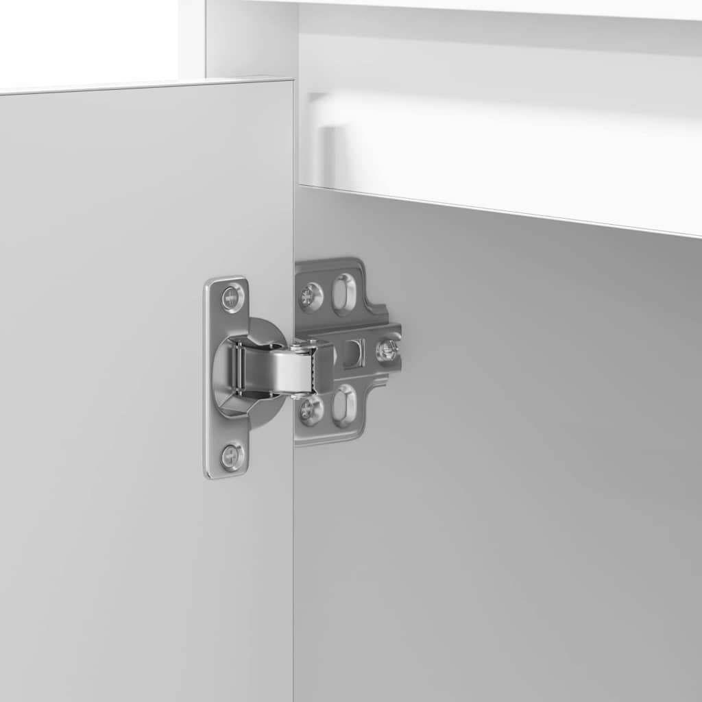 Noćni ormar 2 pcs Bijelo 50 x 34,5 x 50 cm. Konstruirano drvo