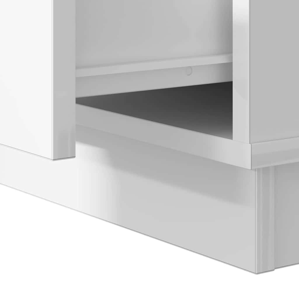 Noćni ormar 2 pcs Bijelo 50 x 34,5 x 50 cm. Konstruirano drvo