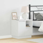 Noćni ormar 2 pcs Bijelo 50 x 34,5 x 50 cm. Konstruirano drvo