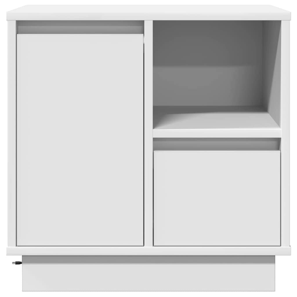 Noćni ormar 2 pcs Bijelo 50 x 34,5 x 50 cm. Konstruirano drvo