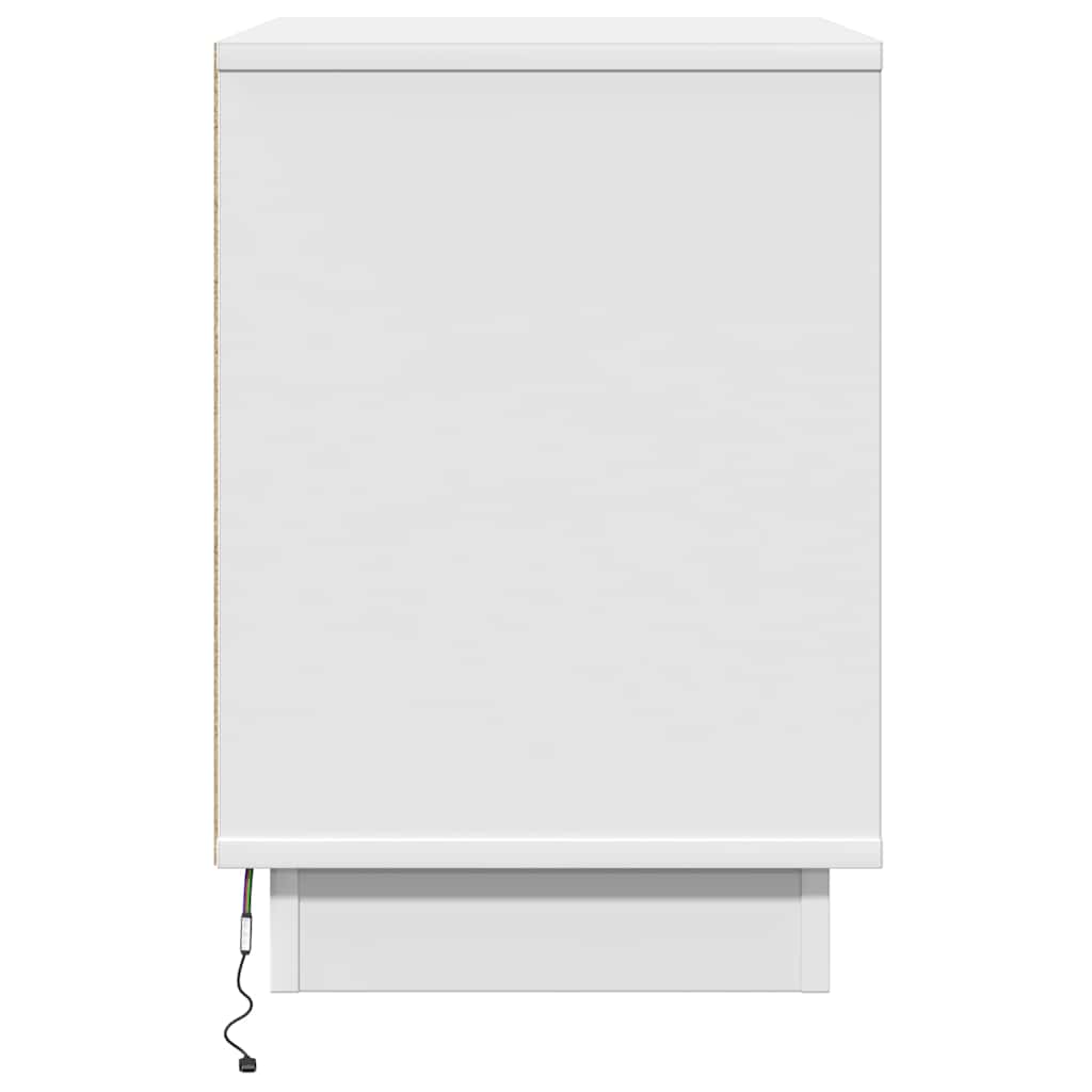 Noćni ormar 2 pcs Bijelo 50 x 34,5 x 50 cm. Konstruirano drvo