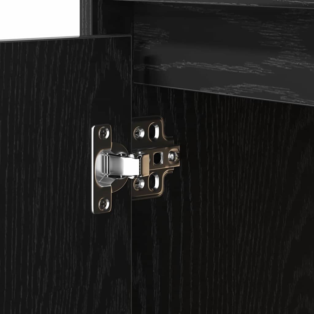 Noćni ormar Crni hrast 50 x 34,5 x 50 cm. Konstruirano drvo