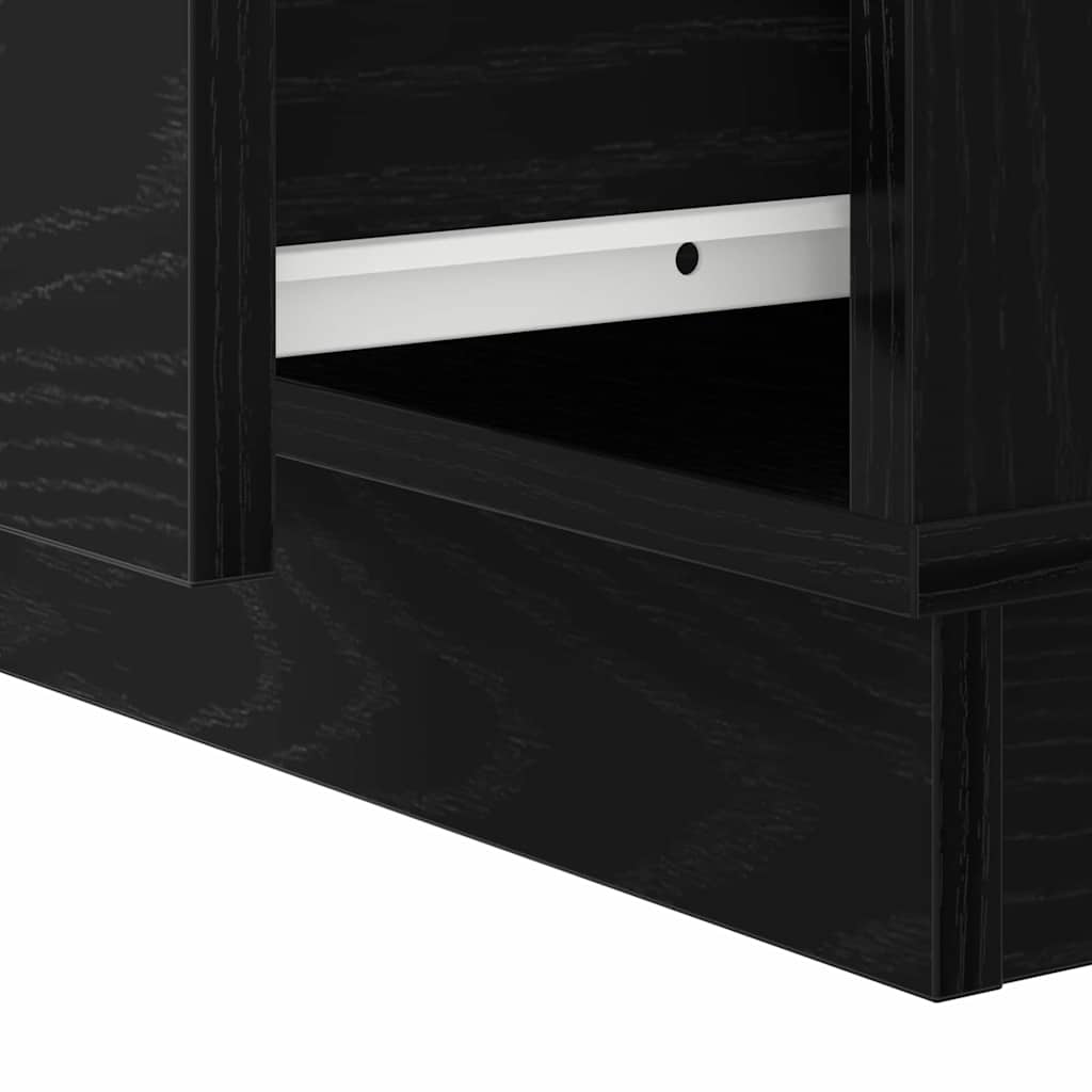 Noćni ormar s ladicama 2 pcs Crni hrast 50 x 34,5 x 50 cm.