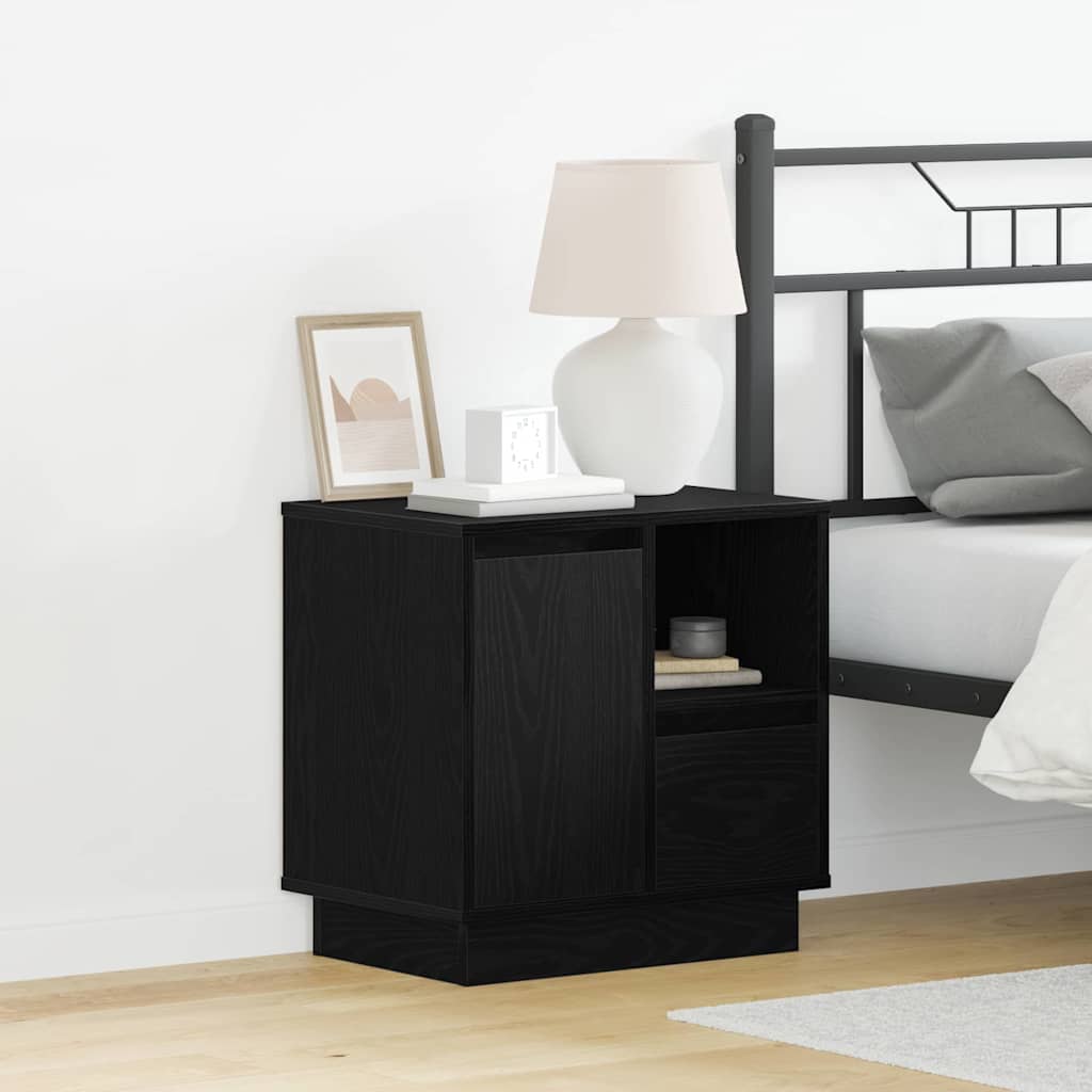 Noćni ormar s ladicama 2 pcs Crni hrast 50 x 34,5 x 50 cm.