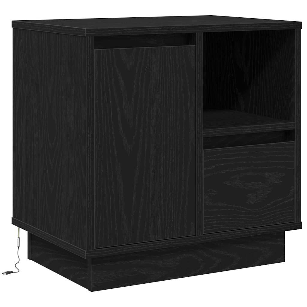 Noćni ormar s ladicama 2 pcs Crni hrast 50 x 34,5 x 50 cm.
