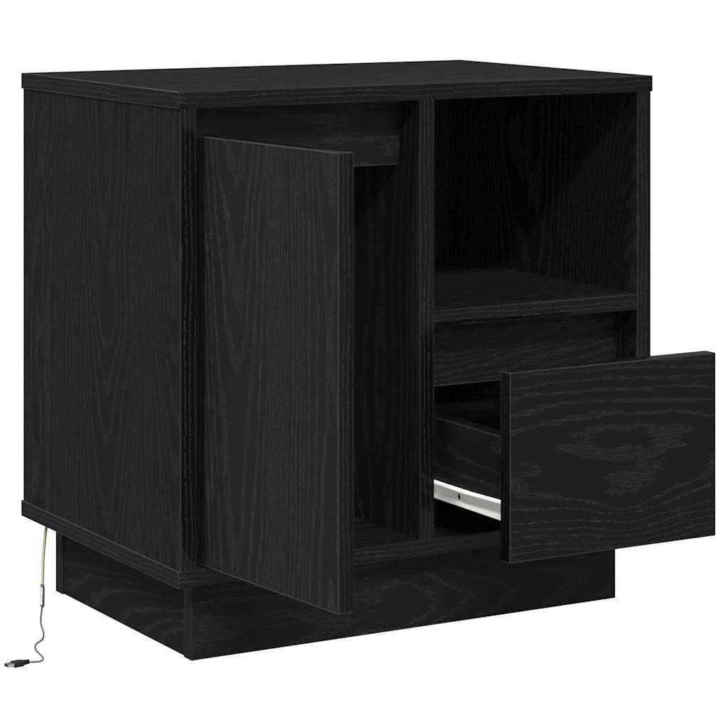 Noćni ormar s ladicama 2 pcs Crni hrast 50 x 34,5 x 50 cm.