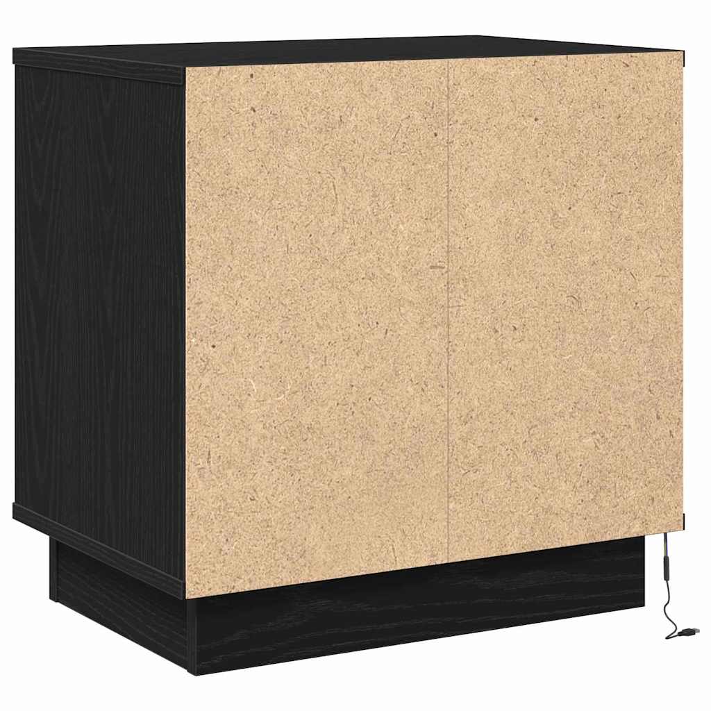 Noćni ormar s ladicama 2 pcs Crni hrast 50 x 34,5 x 50 cm.