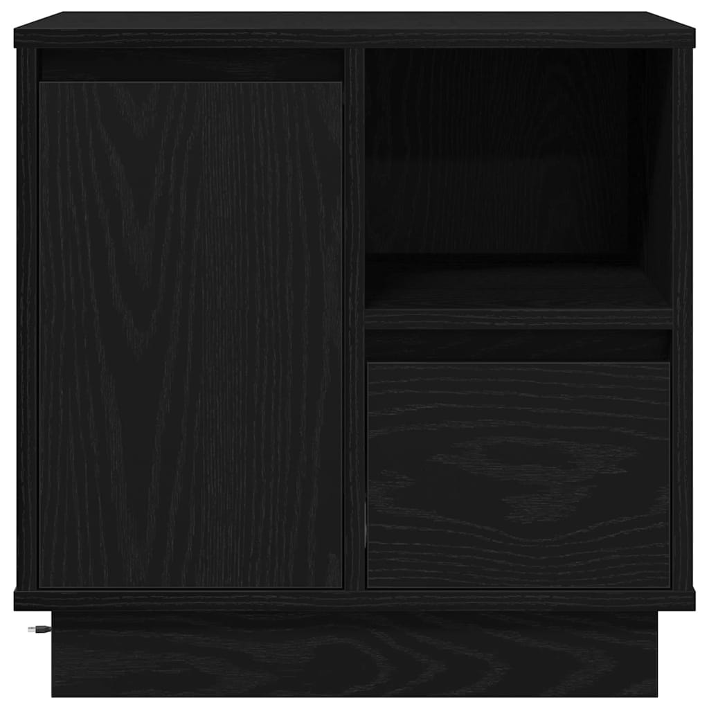 Noćni ormar s ladicama 2 pcs Crni hrast 50 x 34,5 x 50 cm.