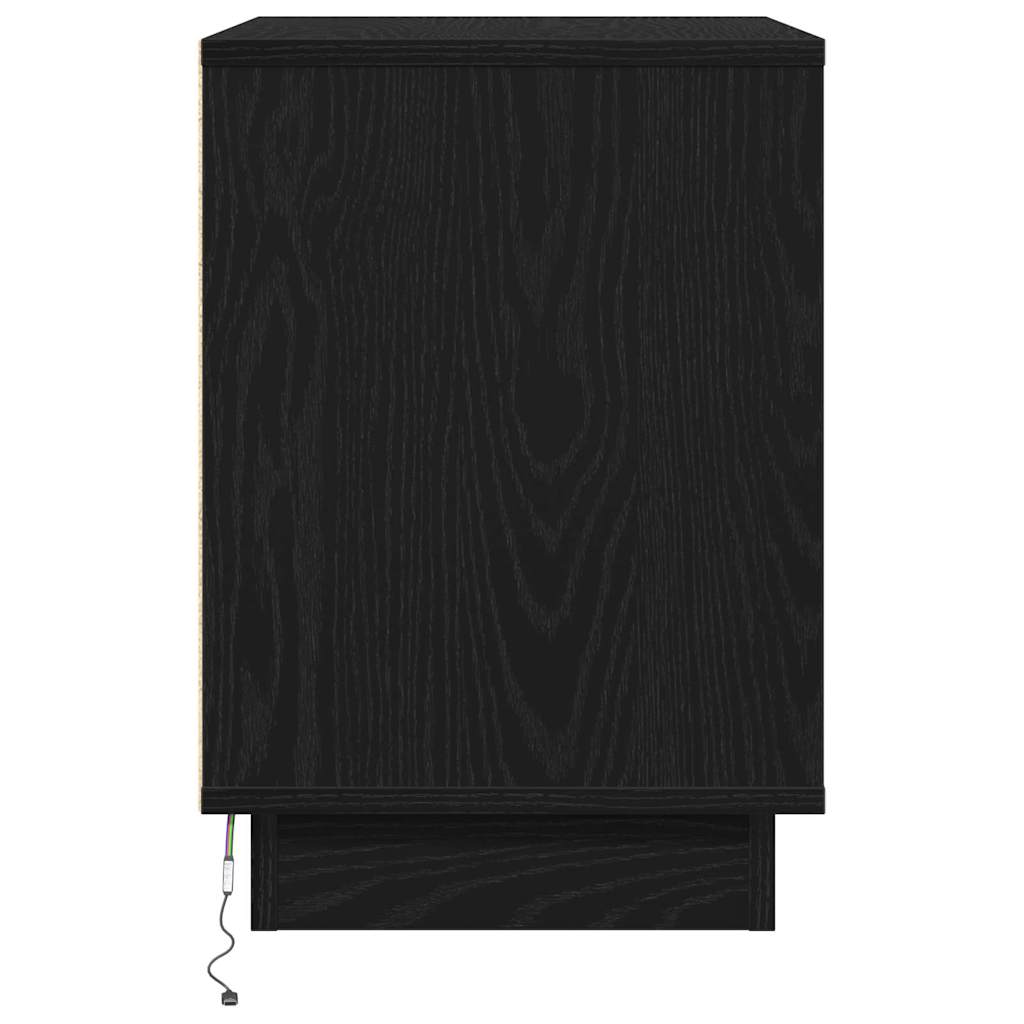 Noćni ormar s ladicama 2 pcs Crni hrast 50 x 34,5 x 50 cm.