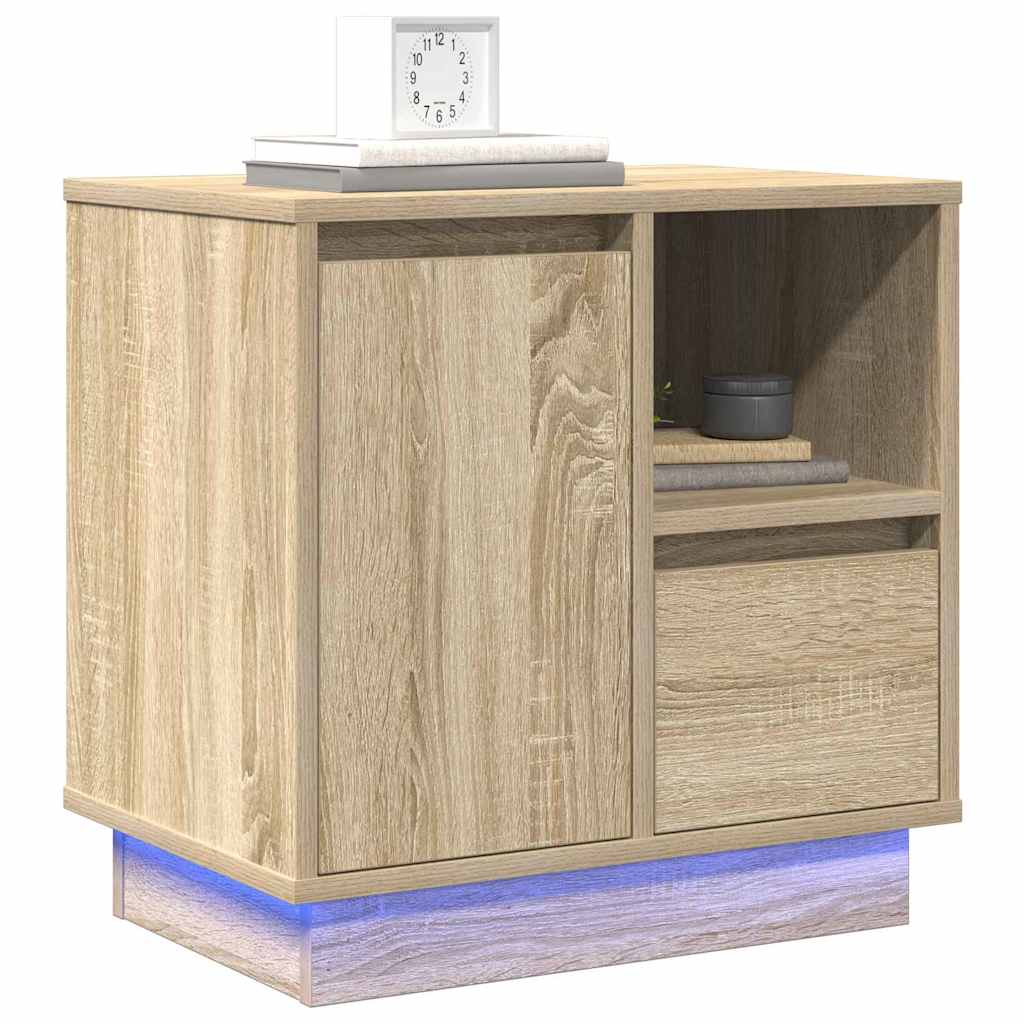 Noćni ormar Sonoma hrast 50 x 34,5 x 50 cm. Konstruirano drvo
