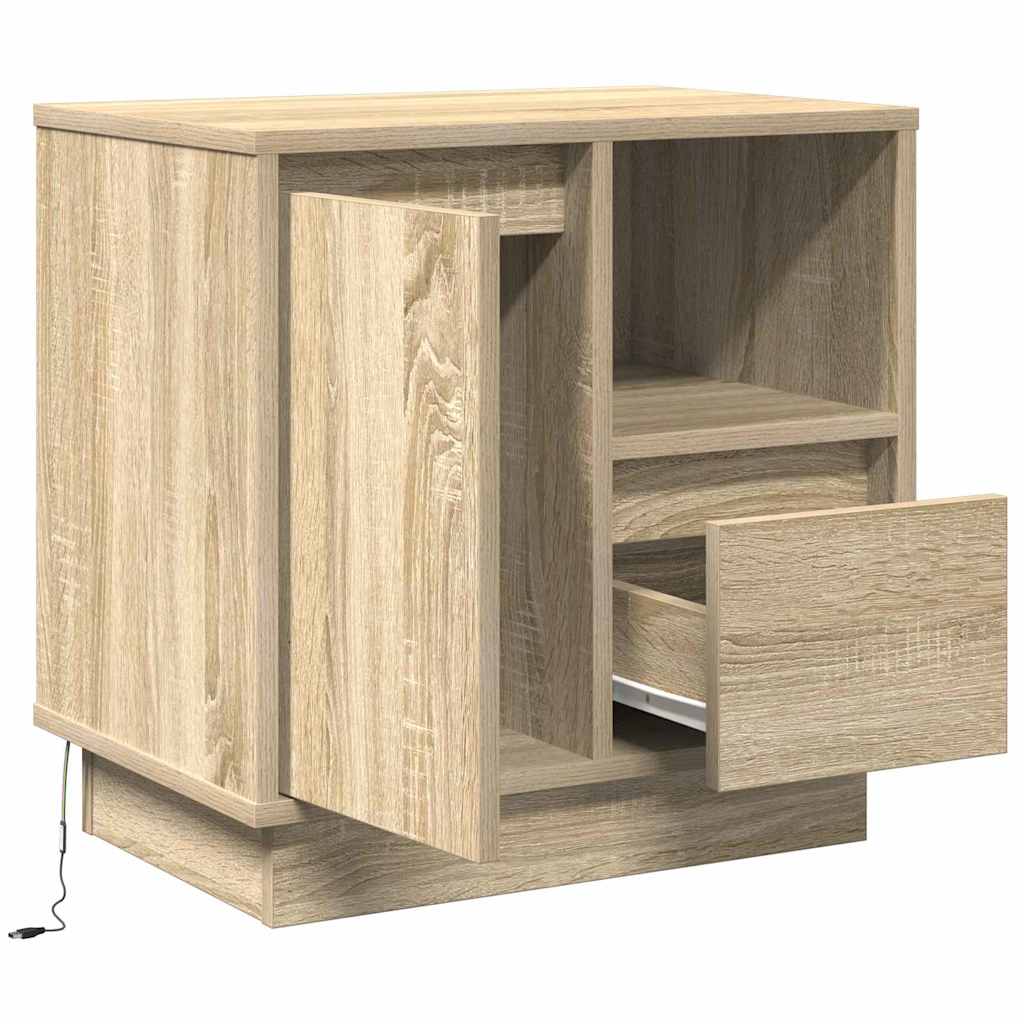 Noćni ormar s ladicama 2 pcs Sonoma hrast 50 x 34,5 x 50 cm.