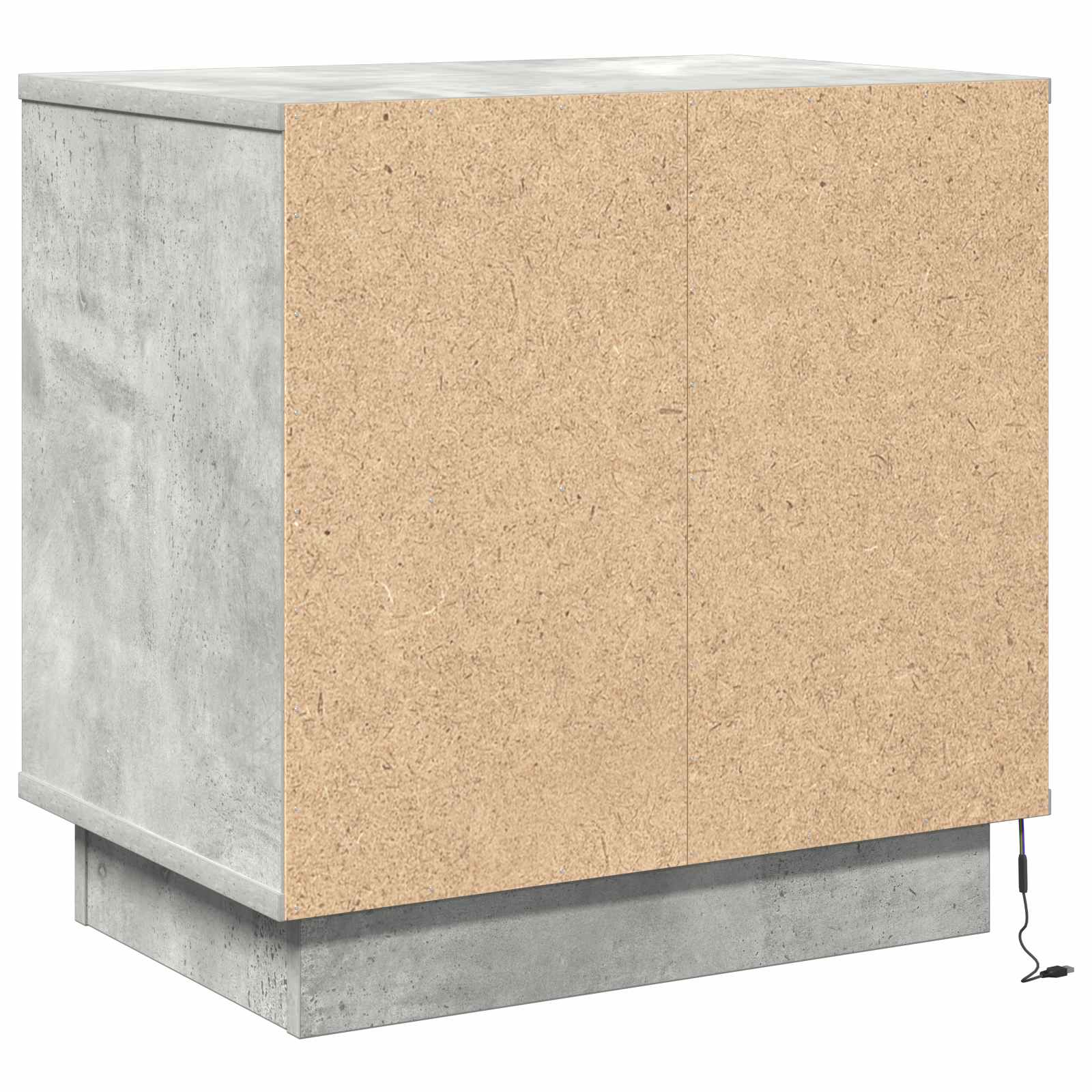 Noćni ormar Betonski sivi 50 x 34,5 x 50 cm. Konstruirano drvo