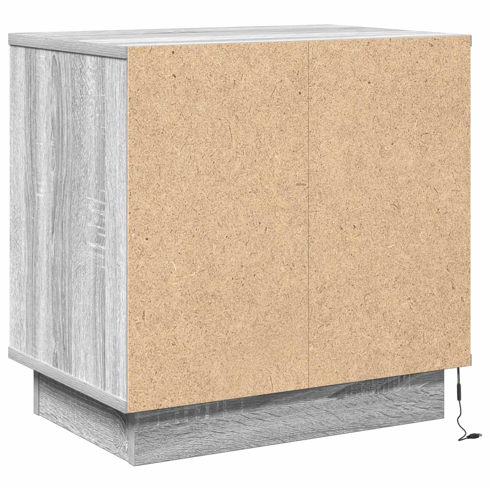 Noćni ormar Siva 50 x 34,5 x 50 cm. Konstruirano drvo