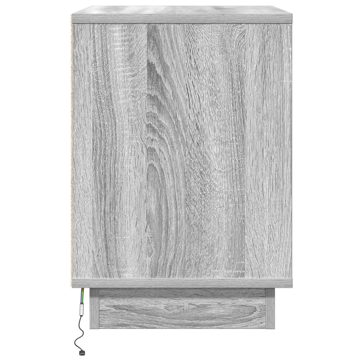 Noćni ormar Siva 50 x 34,5 x 50 cm. Konstruirano drvo