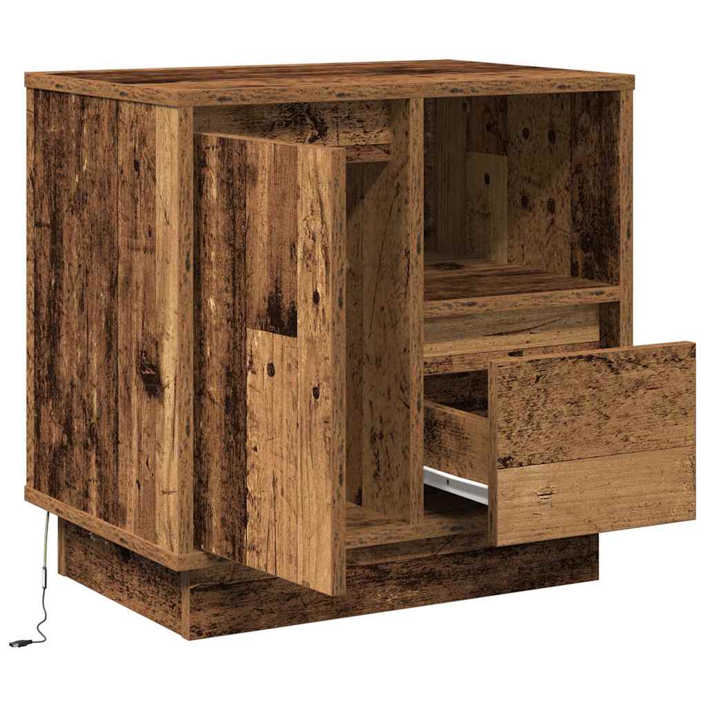 Noćni ormar Staro drvo 50 x 34,5 x 50 cm. Konstruirano drvo