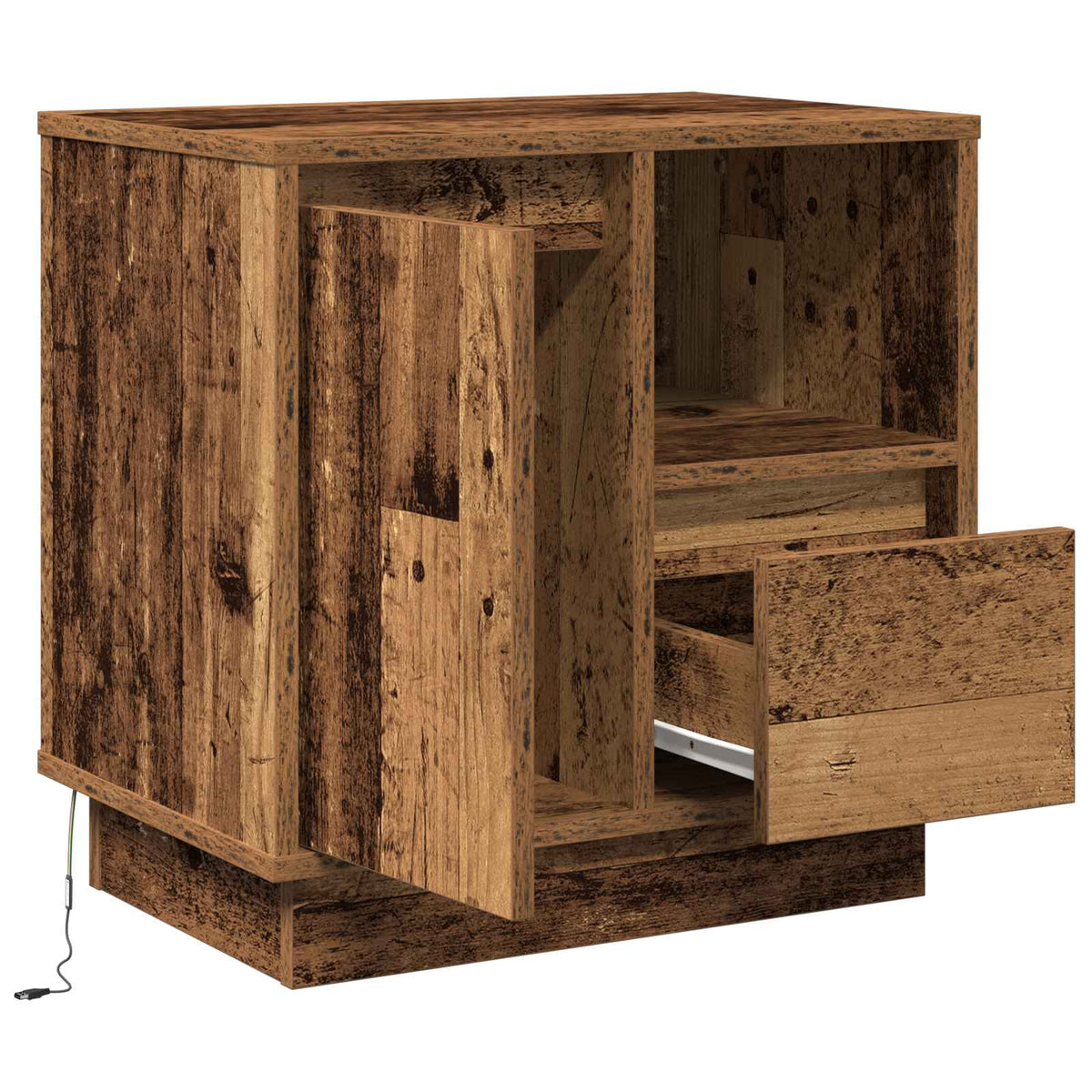 Noćni ormar Staro drvo 50 x 34,5 x 50 cm. Konstruirano drvo