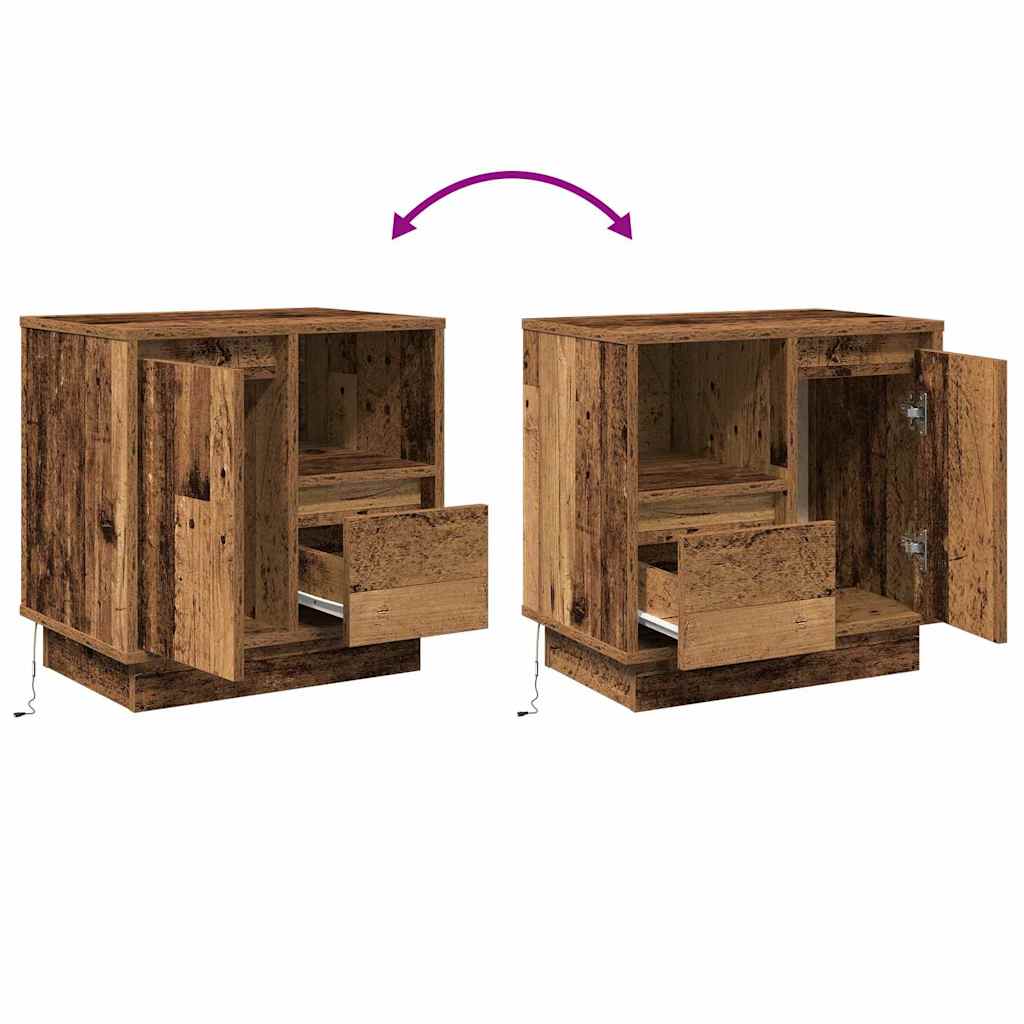Noćni ormar Staro drvo 50 x 34,5 x 50 cm. Konstruirano drvo