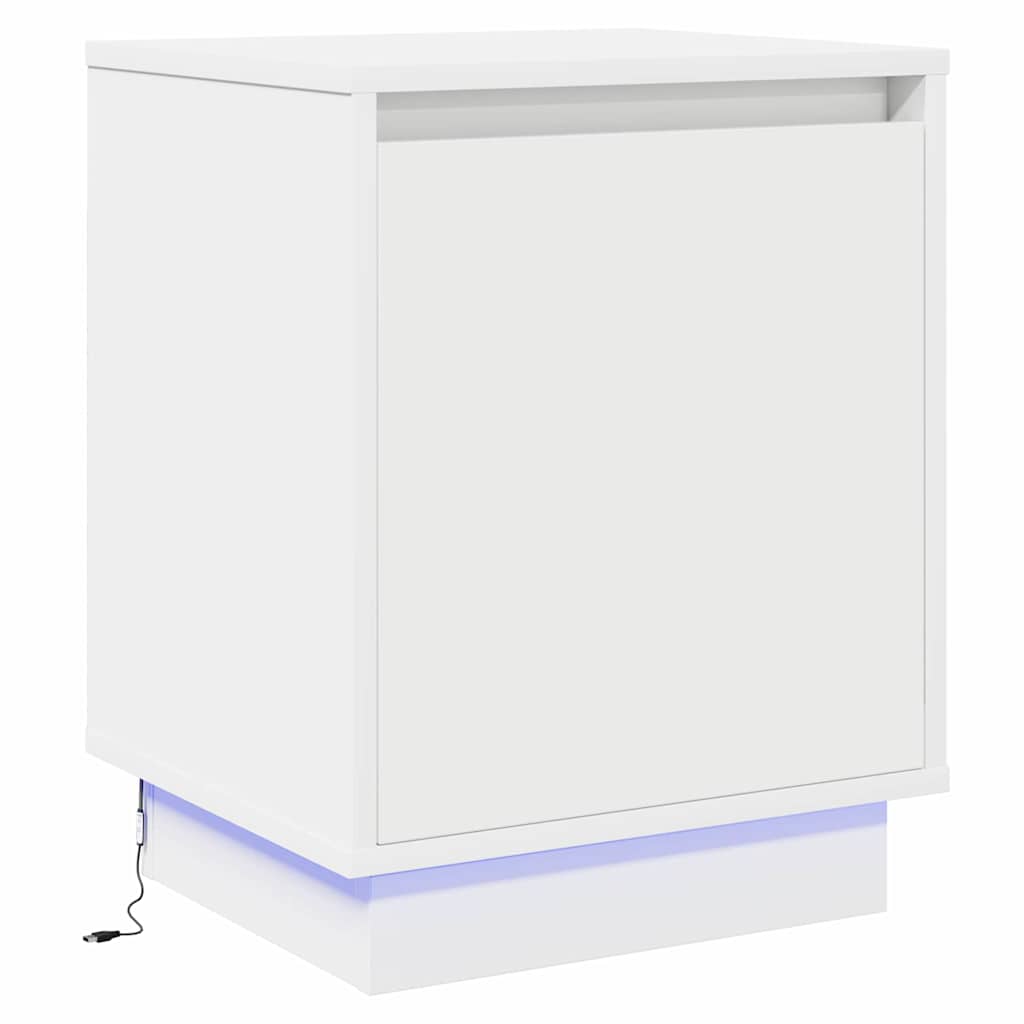 Noćni ormar 2 pcs Bijelo 39 x 34,5 x 50 cm Konstruirano drvo