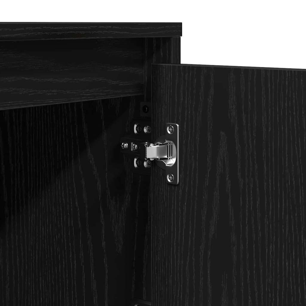 Noćni ormar 2 pcs Crni hrast 39 x 34,5 x 50 cm
