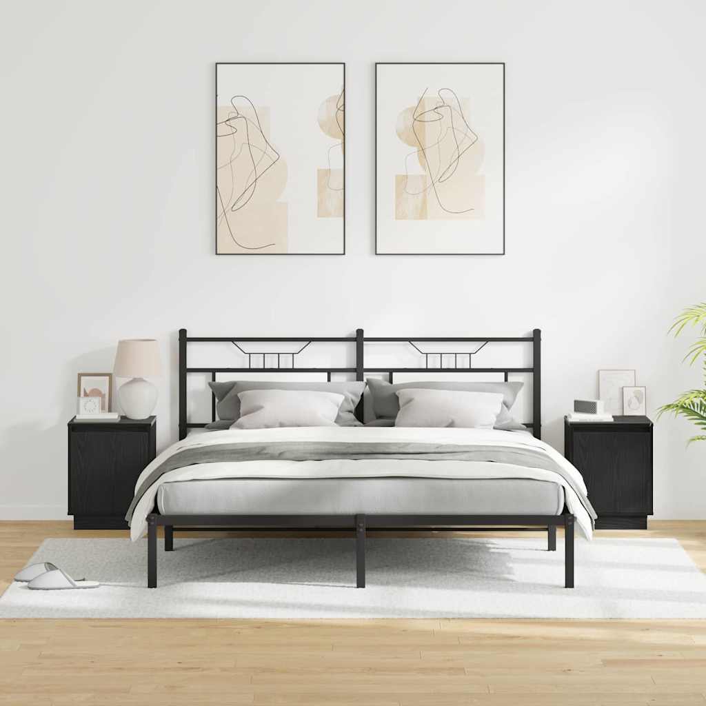 Noćni ormar 2 pcs Crni hrast 39 x 34,5 x 50 cm