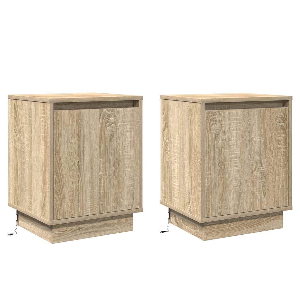 Noćni ormar 2 pcs Sonoma hrast 39 x 34,5 x 50 cm